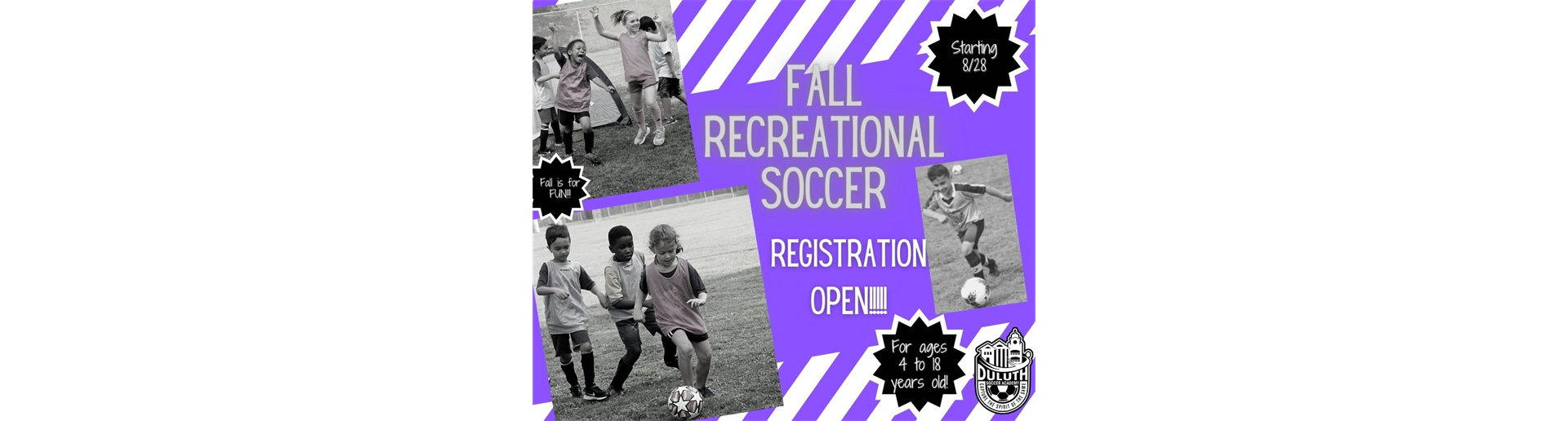 Fall Recreational Soccer Registration OPEN!!!